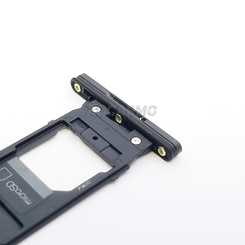 Aocarmo Voor Sony Xperia XZ2 Premium H8116 H8166 XZ2P Enkele Dual Sim Tray Slot Memory Microsd Tf Card Holder Reader