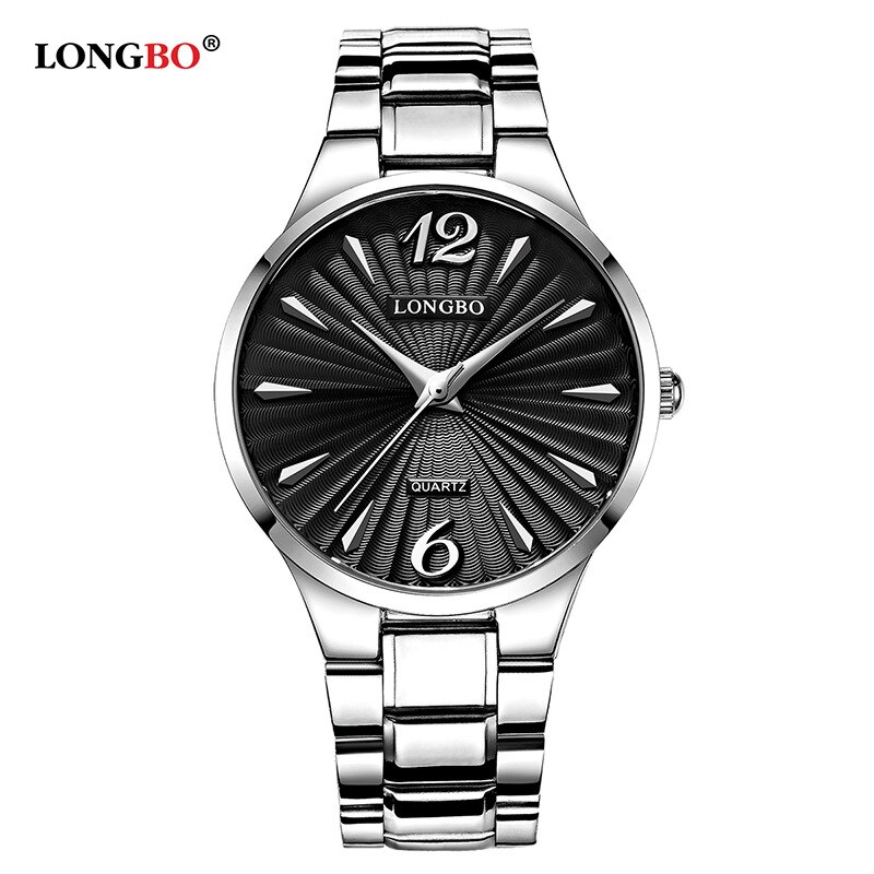 Longbo/80278 Paar Horloge Water Quartz Horloge Casual Stalen Riem Heren Horloge: YELLOW