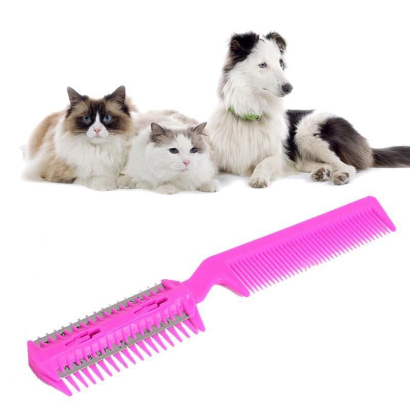 Peine para cortar el pelo de mascotas, con 4 cuchillas, máquina de afeitar, cepillo de pelo, productos para gatos