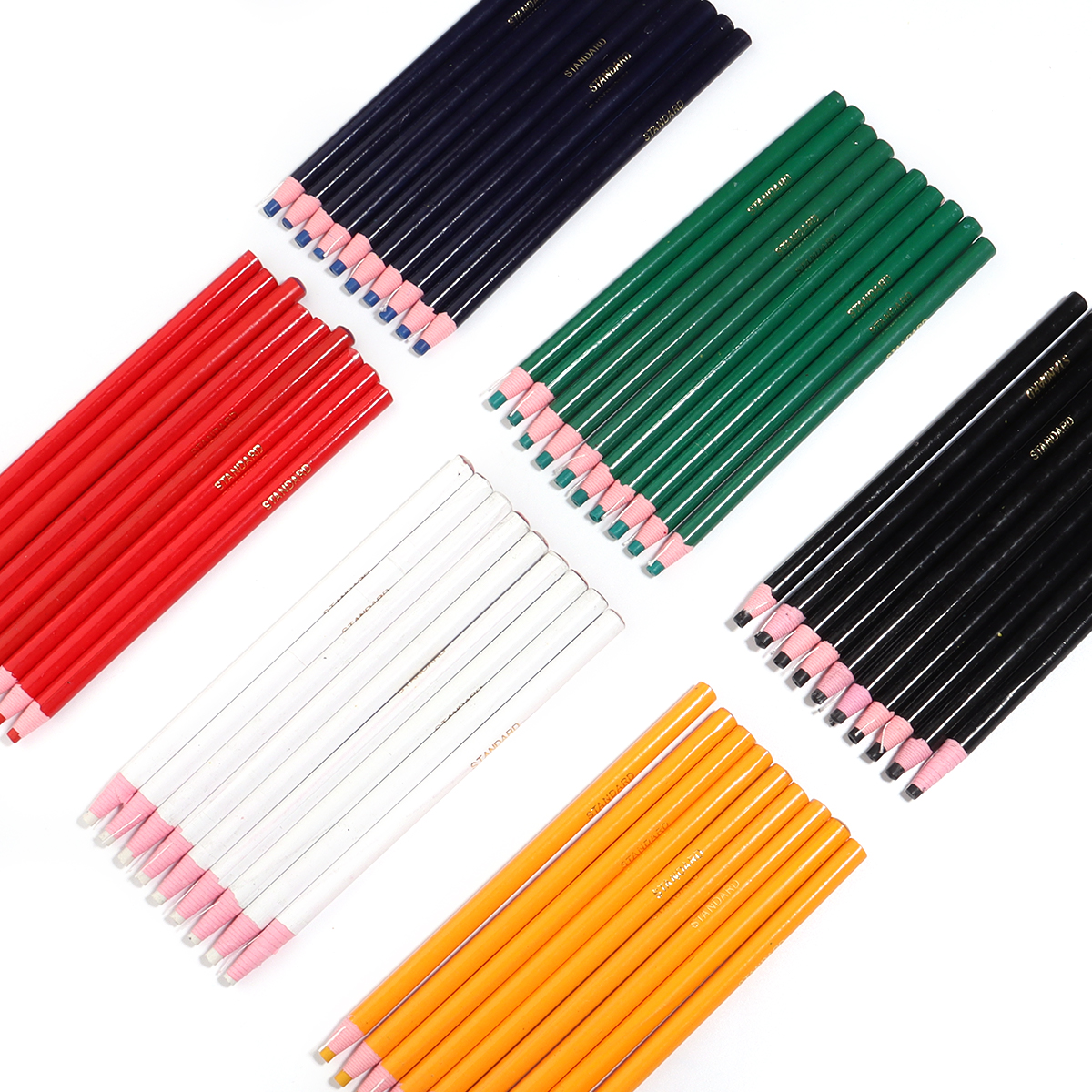 Lápiz de tiza de sastre para costura colorida, rotulador de tela de tiza sin cortes para Patchwork, herramienta de ropa DIY, accesorio de ropa, 6/12 Uds.