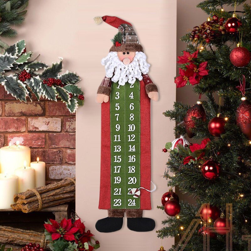 Calendar Hanging Christmas Calendar Exquisite Create Cloth Celebration Children Winter Christmas Year Party Supplies Office