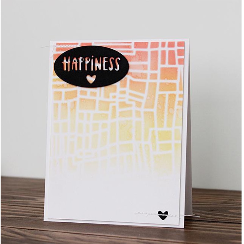 Irregular Blocks Plastic Stencil for DIY Scrapbooking Embossing Drawing Paper Cards Decorative Handmade Crafts Templates Sheet