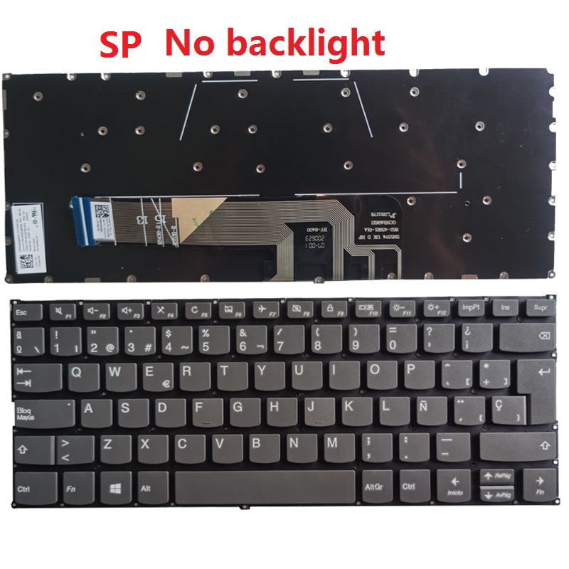 US/UK/SP/Spanish laptop keyboard for LENOVO Yoga C740-14 C740-14IML S740-14 C340-14 C340-14API ThinkBook 13s-IWL 13s-IML 14s-IWL: SP NO backlight