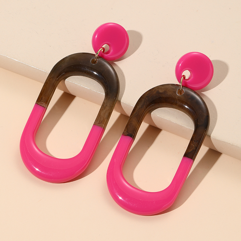 Nueva tendencia, pendientes grandes colgantes para mujer, joyería de , pendientes largos geométricos acrílicos coreanos para mujer, Brincos Retro de verano: Color amarillo dorado claro