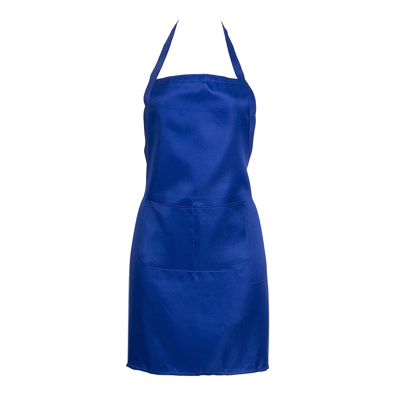 Kvinder mænd kok restaurant bib forklæde med lommer madlavning køkken justerbar: Blå