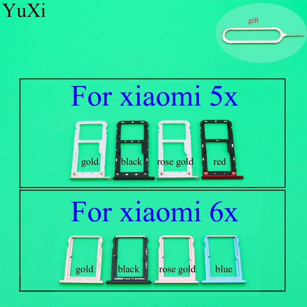 YuXi For Xiaomi Mi A1 5X Mi5X MiA1 M5X 5.5" 6X SIM Card Tray Slot Holder Adapter Replacement Parts