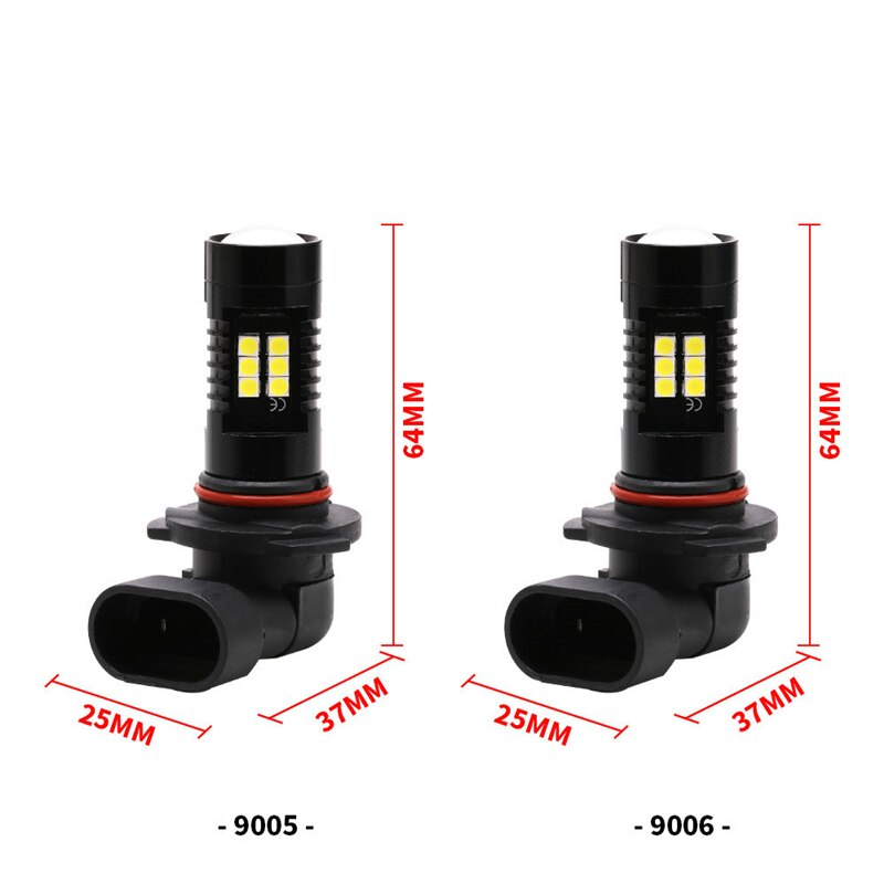 LED Car Bulbs H8 H11 9005 9006 21 SMD 3030 Super Bright Auto Led Bulb Lamp 6000K Fog Light Cars Driving Lamp DRL 12-24V 21W