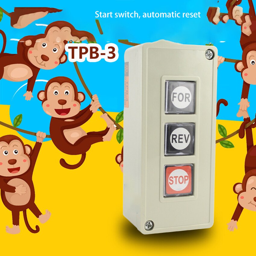 Push Button Switch for Barrier Gates And Gate Openers/Commercial Garage Door Opener Three Button Station Box 117*39*50MM