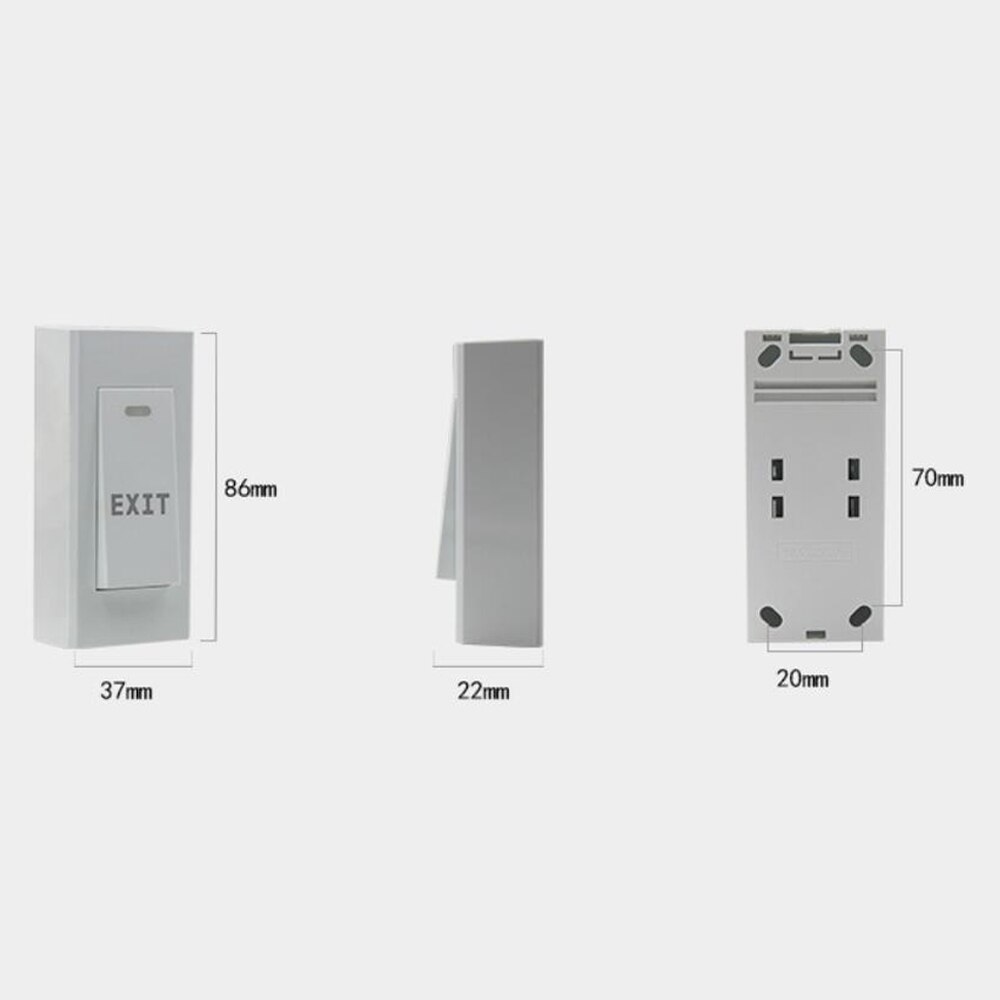 Narrow Exit Button NO/NC/COM Wall Mount Exit Button Push Door Release Exit Button Switch For Access Control System