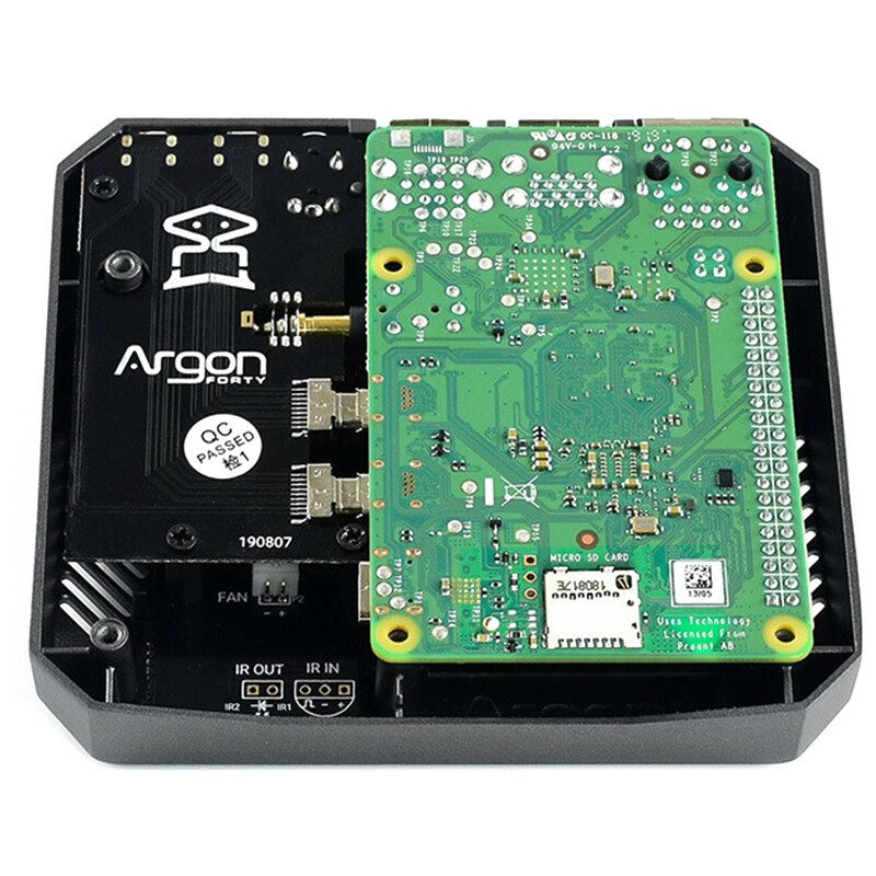 for Raspberry Pi 4 B ONE+ Aluminum Case Housing the Adapter Plate Cooling Fans