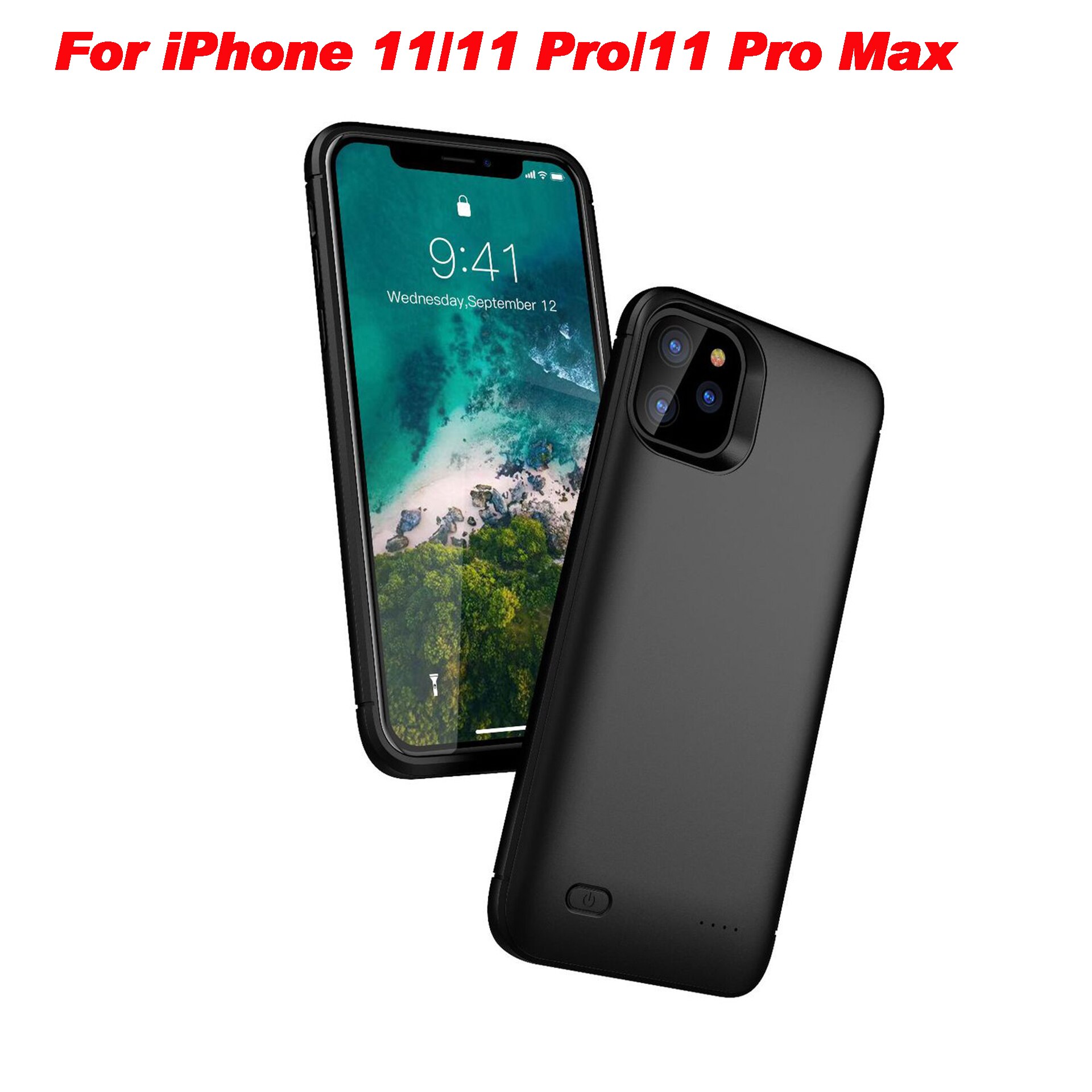 Batterij Oplader Voor Iphone 11 11 Pro Slim Externe Batterij Power Bank Opladen Cover Voor Iphone 11 Pro Max batterij Case