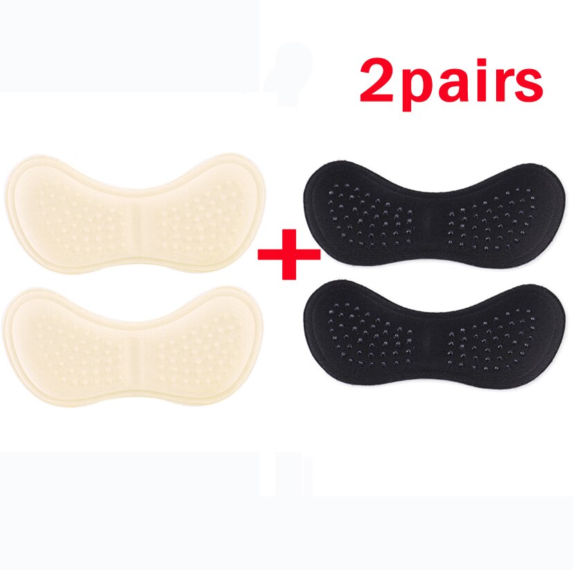 Autocollants de talons en éponge 4D, tampons doux demi-taille, antidérapants, chaussures à talons hauts de taille réduite, 2 paires: 05 / Thicken 7mm