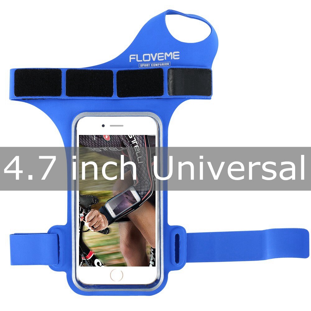 FLOVEME Riding Sports Armband For iPhone XR X XS MAX 7 Holder Band Cover For Running Phone Carrying Case For Huawei P30 P20 P10: Blue