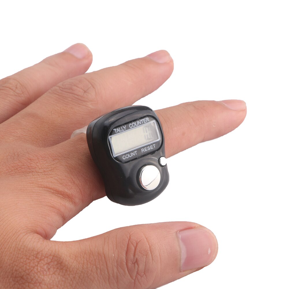 Mini 5-Digit LCD Electronic Digital Golf Finger Hand Held Ring Tally Row Counter