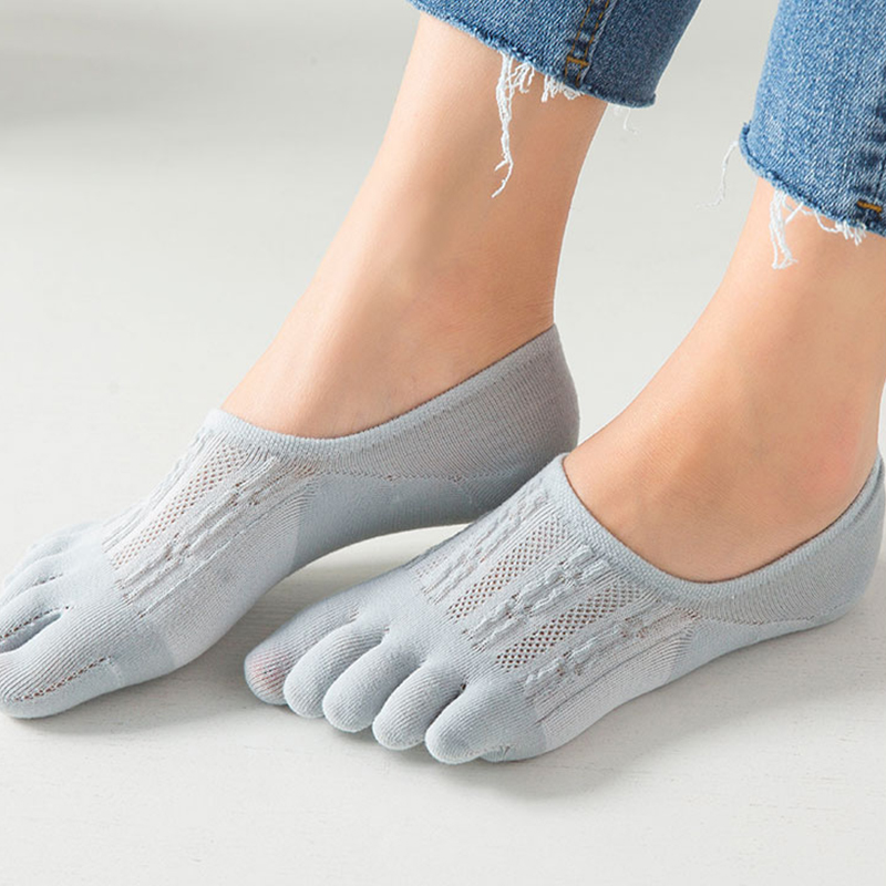 3 pares de calcetines de mujer de de algodón transpirable Invisible tobillo calcetines cortos de barco punta abierta elasticidad absorbente de sudor señoras Sox
