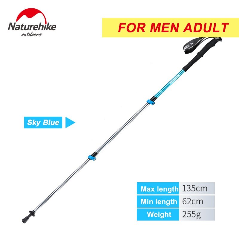 Naturehike – bâtons de randonnée ultralégers, bâtons de randonnée, camping familial: Men sky blue