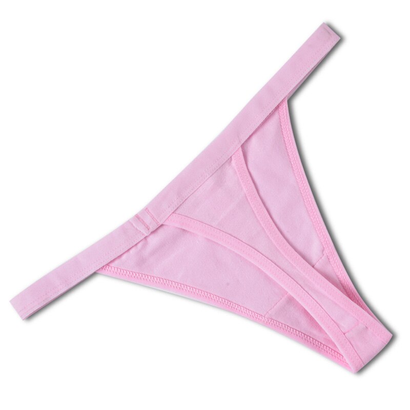 Women Cotton G String Thongs Low Waist Comfortable Panties Female Seamless Breathable Thong Underwear Intimate Lingerie: pink / L