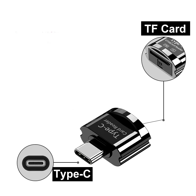 Elough TF Card Reader Micro-SD Card to Micro USB Type C OTG Adapter Memory Card to USB C High Speed For Macbook Xiaomi Samsung: Brown