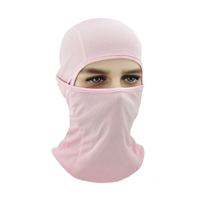 Outdoor Face Mask Motorcycle Full Face Mask Balaclava Ski Neck Protection Windproof Sun Protection Mask 8Colors: Pink