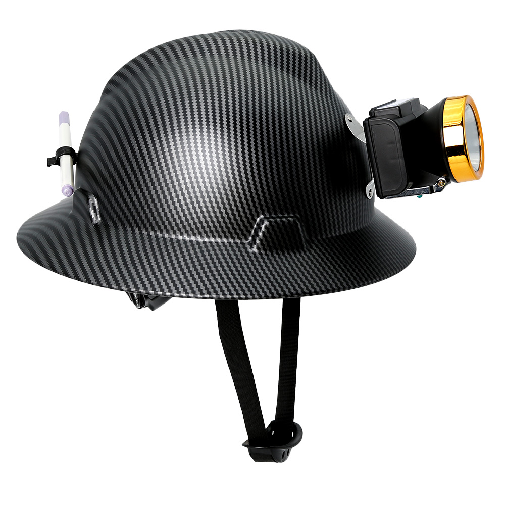 CE Full Brim Safety Helmet Hard Hat Stickers Carbon Fiber Construction Work Cap Lightweight HDPE Railway Protective Hard Hat