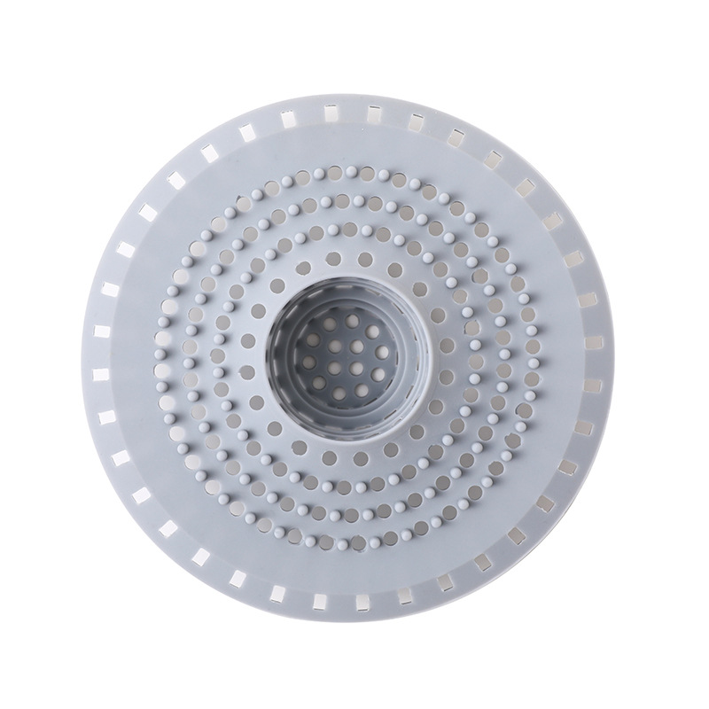 Filtro de fregadero de cocina, colador de drenaje de silicona, filtro de suelo de ducha para el hogar, coladores de fregadero, recogedor de pelo para accesorios de baño: Negro