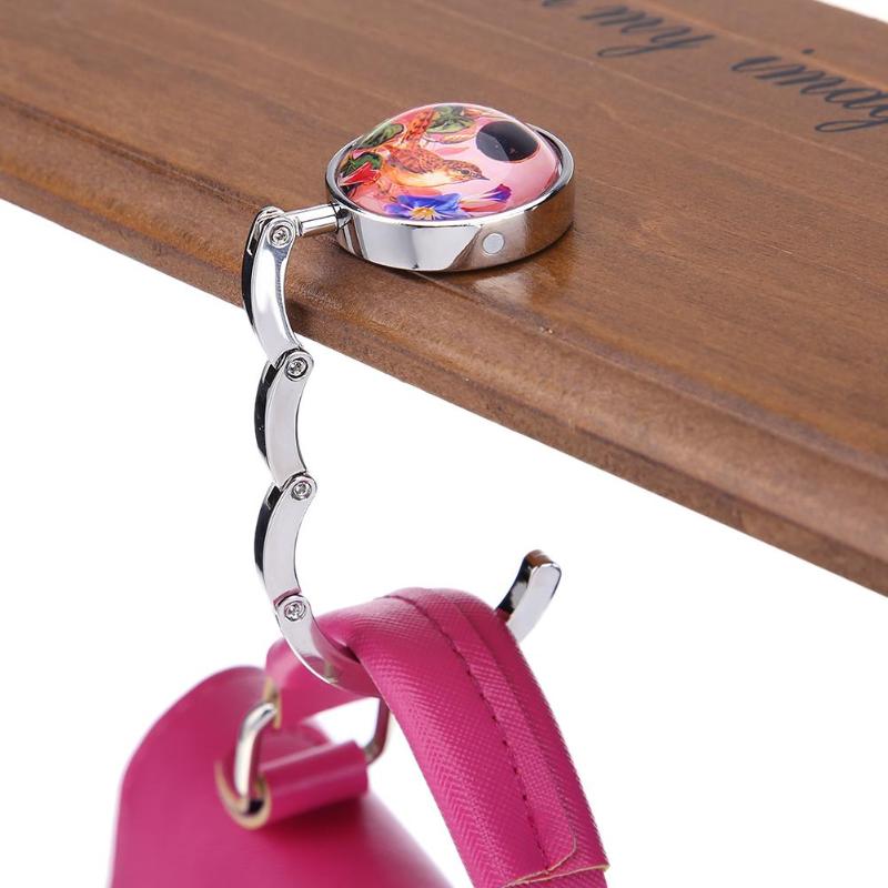 Portable Handbag Hook Foldable Desk Bag Purse Metal Holder Hanger Home Travel Supplies Small and Exquisite Bag Hook