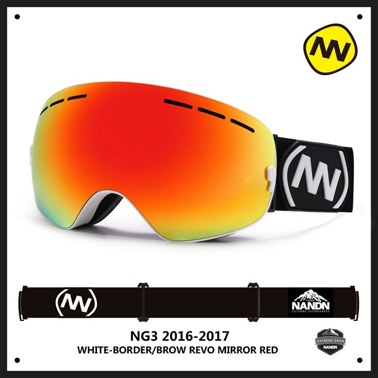 Nandn Sport Professionelle Skibrille Brillen Anti-Nebel UV400 Ski Brille Punkte Maske Skifahren Snowboard Männer Frauen Schnee Goggle: 9