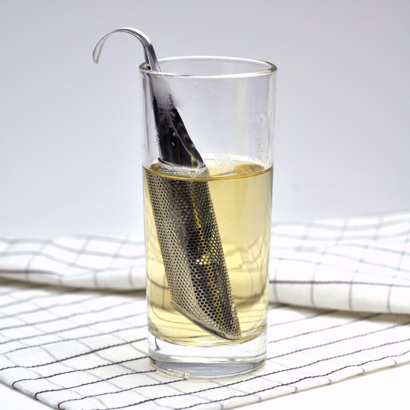 Portable Home Tea Accessories Filter Stainless Steel Tea Maker Piping Tea Spoon Brewer Long Handle Metal Cup