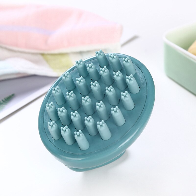 massage brush shampoo shampoo comb scalp massage brush adult scratching hair comb shampoo brush: blue