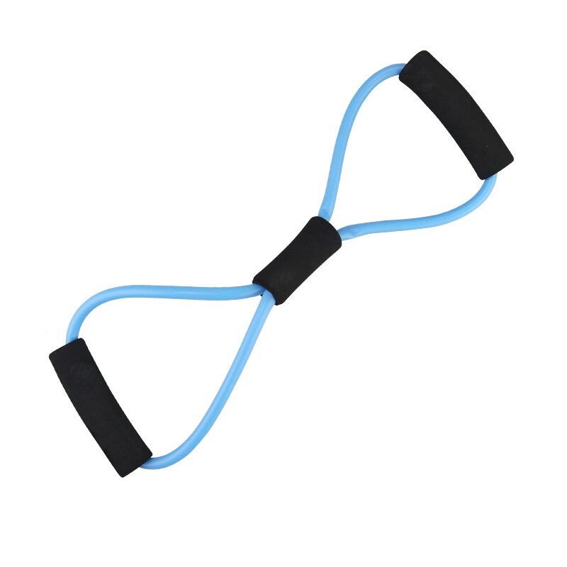 TPE 8 parola fitness yoga resistenza alla gomma elastici fitness elastico attrezzature per il fitness espansore allenamento palestra esercizio treno: blu-1