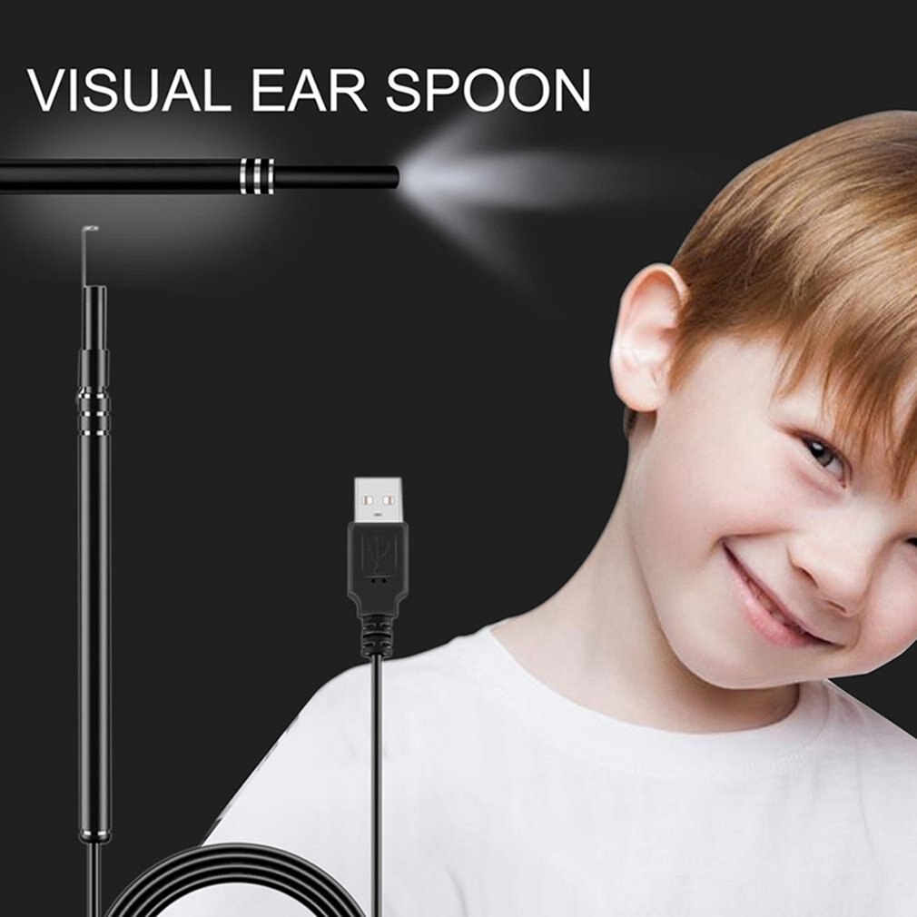 Mini 3-in-1 Visual Earpick HD Home LED 3-in-1 Otoscope Ear Nose And Mouth USB Endoscope Visual Ear Tip