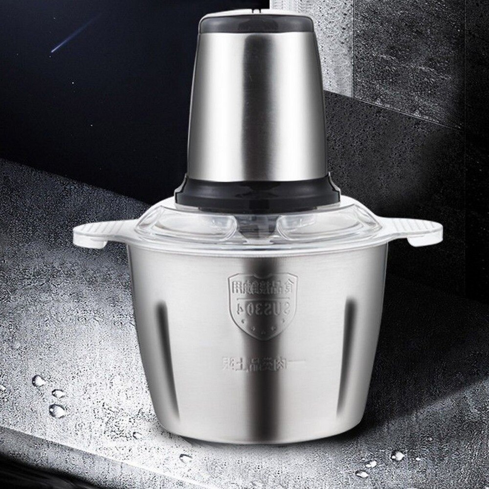 Electric Chopper Meat 2 Speeds 300W Stainless Steel 2L Capacity Food Chopper Food Processor for Meat Vegetables Fruits and Nuts