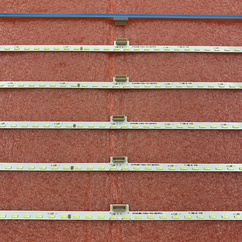 2pcs LED Backlight Strip For L43P6US GIC43LB21_F4014_V0.3 ZM-JN-4C-LB4350-ZM02L 43P6F 43T2F 43A860U LVF430NEAL LVU430NEBL