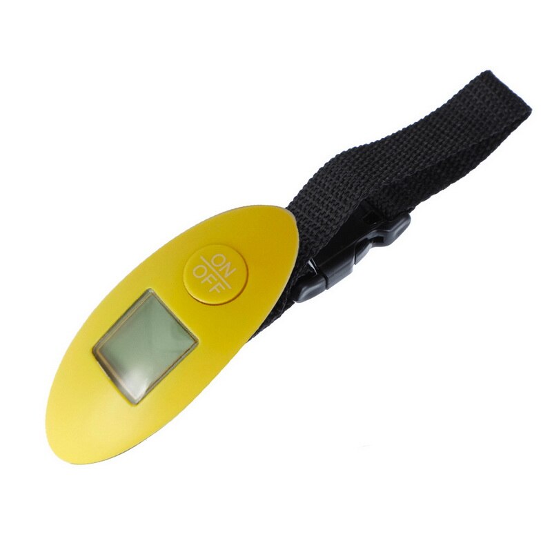 Digital Electronic Luggage Scale Portable Suitcase LCD Display Handled Travel Bags Fish Hook Weight Balance 100g/40kg: Yellow