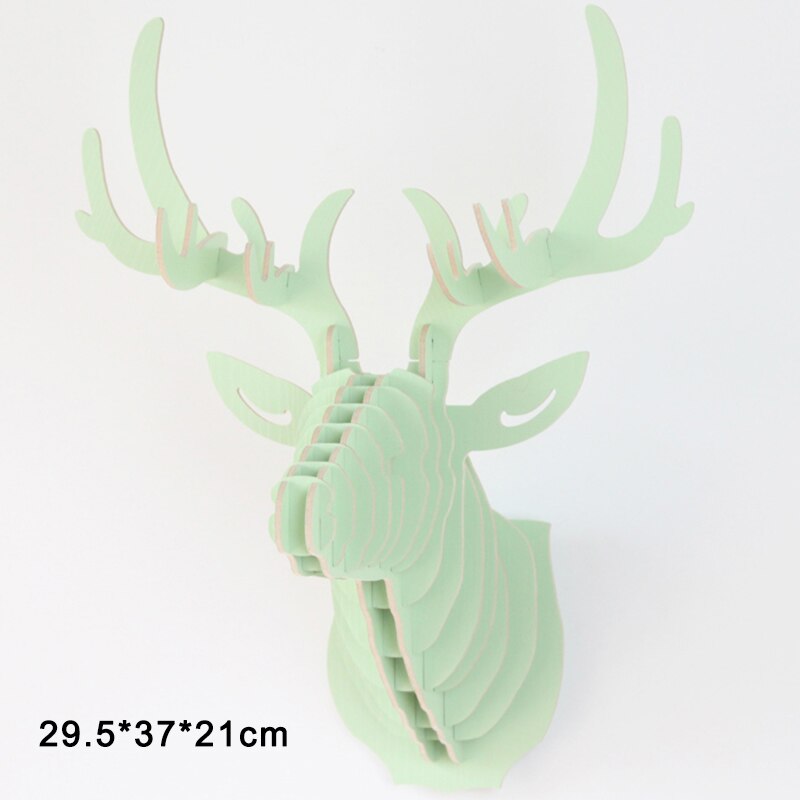 3d puista hirvipää eläinten diy taidemalli toimistoseinä riippuva sisustus säilytys haltijat käsityö kodin sisustustarvikkeet: 7