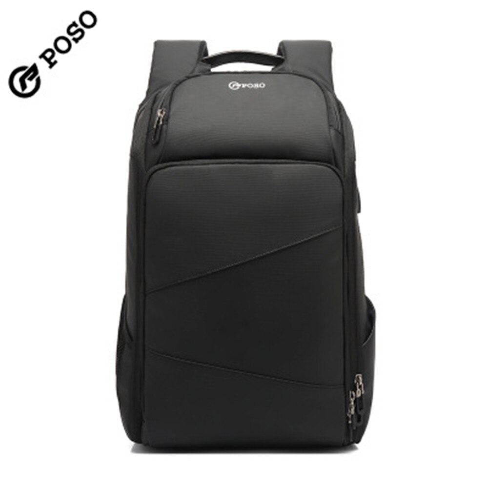 POSO Backpack 17.3inch USB Laptop Backpack Nylon Waterproof Business Travel Backpack Outdoor Sports Student Backpack