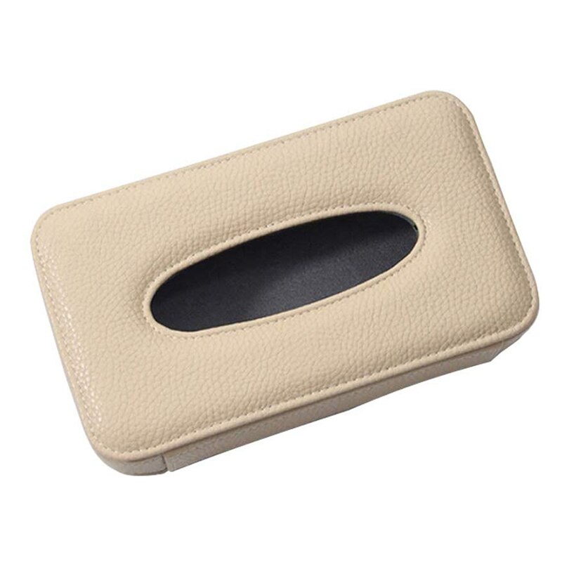 Luxe leren auto zonneklepbeugel, ophangbeugel voor autostoelrug, multifunctionele tissuehoes met een tissuevervanger