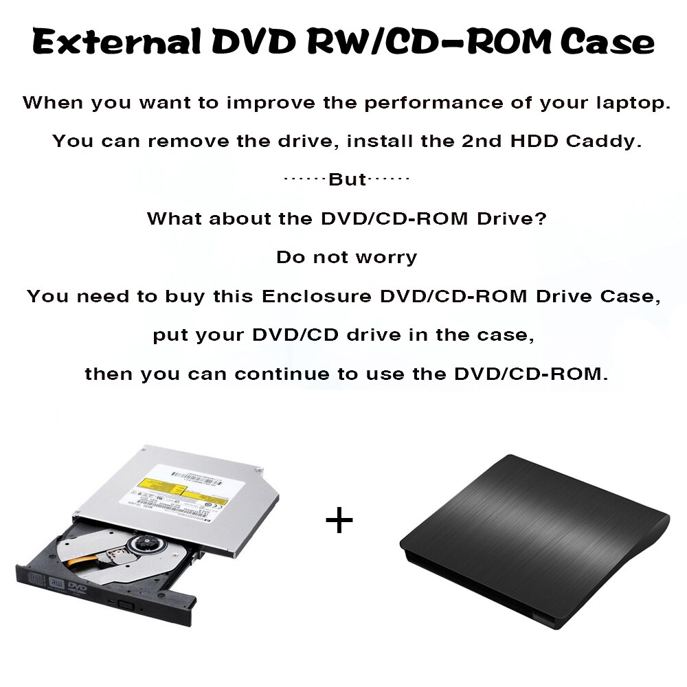 12.7Mm Usb 3.0 Externe Dvd/CD-ROM Case Voor GT32N GT31N GT50N GT80N GT60N GT30N Optische Schijf Sata externe Dvd Behuizing