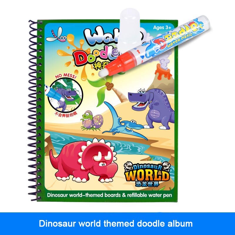Disegno Album Giocattoli Del Fumetto Vernice Learning Libro Libro di Doodle Album di Pittura Acqua Riciclabile Colorazione Notebook Ricaricabile Penna Cartone