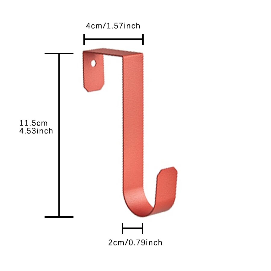 Nordischer einfacher Türhaken, zur Verwendung ein Türen oder Schrank von weniger als 4,2 cm, Maxium-Belastung 3 kg. Hängende Aufbewahrung für alltägliche Gegenstände