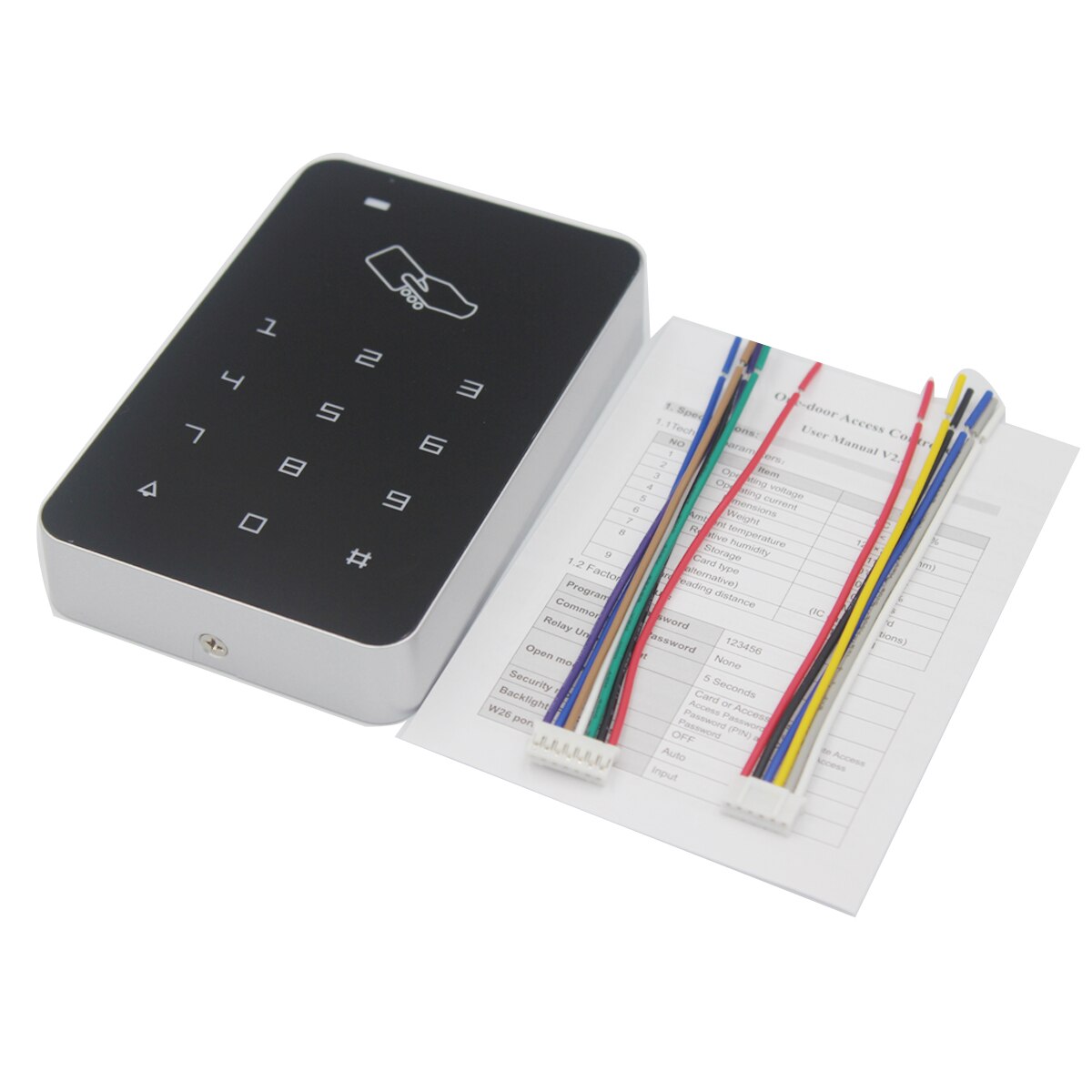 125khz RFID Digital Keypad Access Control System Door Lock Controller RFID card reader w/ 10pcs TK4100 key