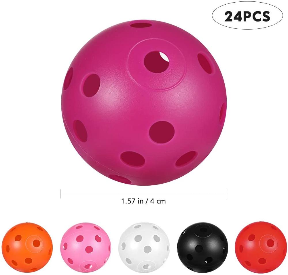 Balles de Golf en plastique, outils pour l'entraînement, aide à la pratique, flutter, flux d'air, sport, intérieur, Golf, gamme de conduite, ensemble de 3/6/12/24 pièces