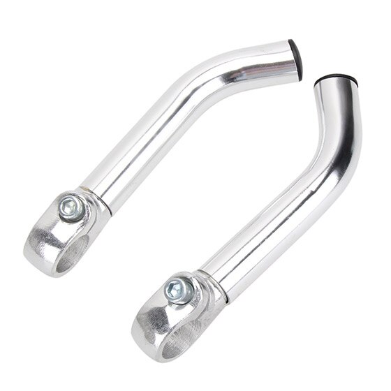 West Fietsen Aluminium Rest Stuur Bike End Bars Fietsen Handle Bar Extender Universele Anti-Slip Mtb Fiets End grips: Silver