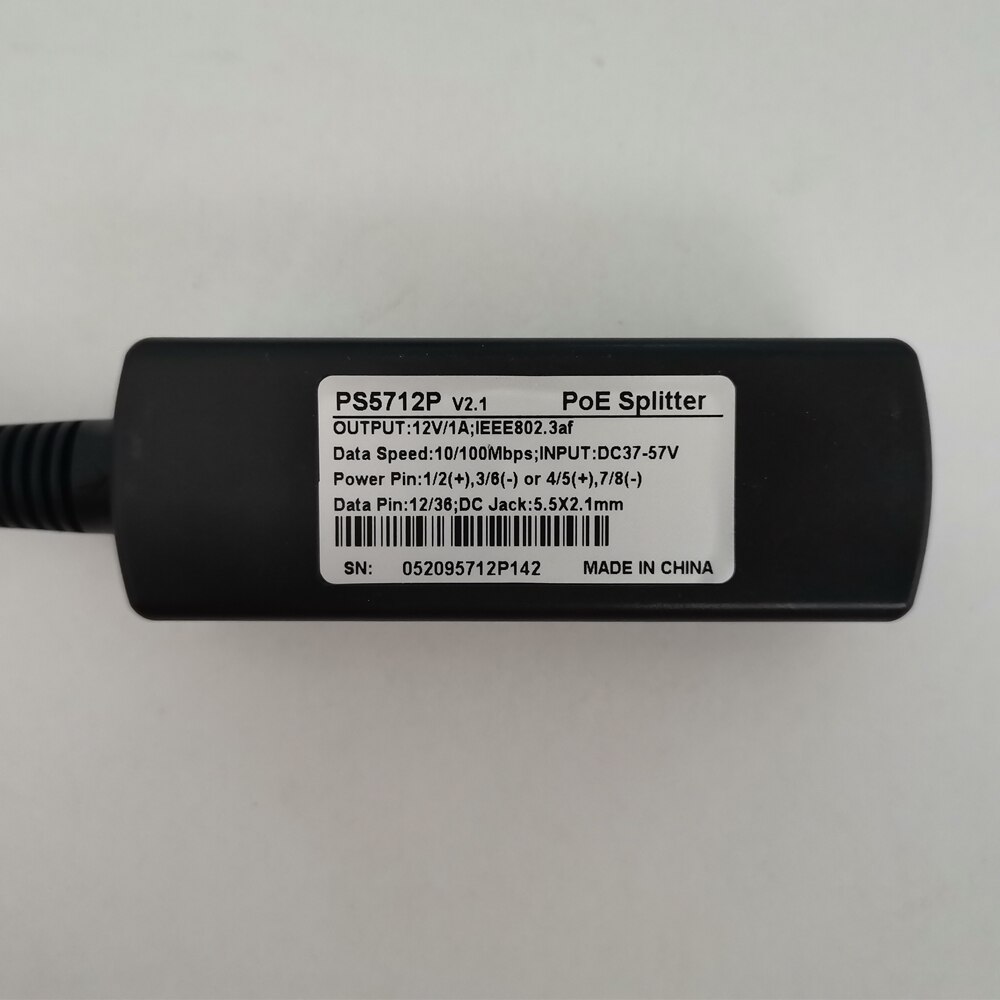 48V POE Splitter output 12V 1A 2A waterproof suitable for Non POE IP cameras and wireless AP 10/100mbps POE connector Cable Kits