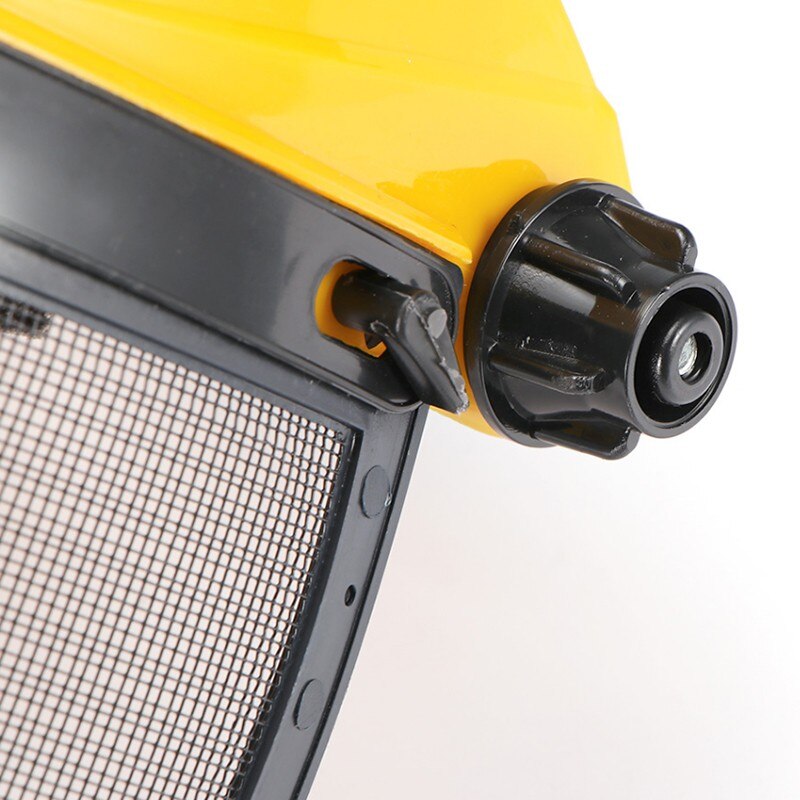 Garden Grass Trimmer Safety Helmet Hat with Full Face Mesh Visor for Logging Brush Cutter Forestry Protection