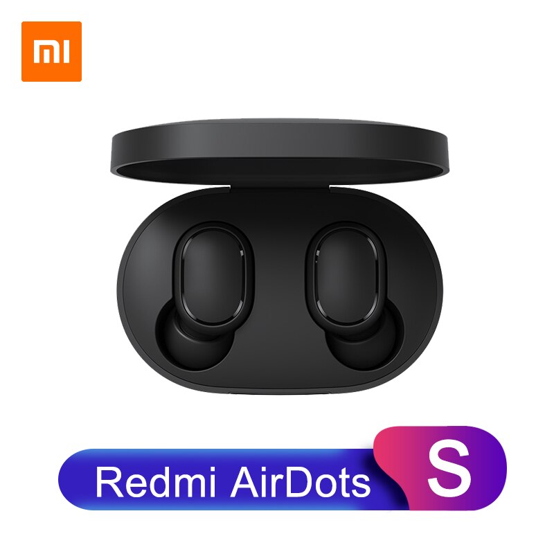 Xiaomi redmi airdots s tws redução de ruído bluetooth fone de ouvido estéreo baixo 5.0 com microfone handsfree fones controle ai