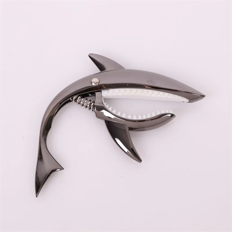 Capodastre de guitare requin en métal, alliage de Zinc de , Clip à changement rapide, pont de guitare basse, accessoires d'instruments à cordes: Rouge