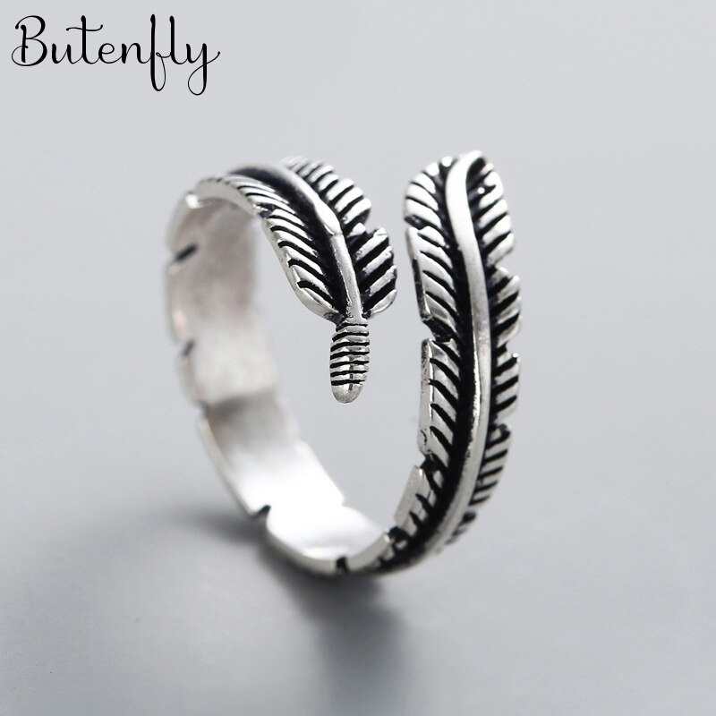 Persoonlijkheid Bohemian Vintage Veer Ringen Voor Vrouwen Mannen Vintage Ringen Gothic Sieraden Valentines