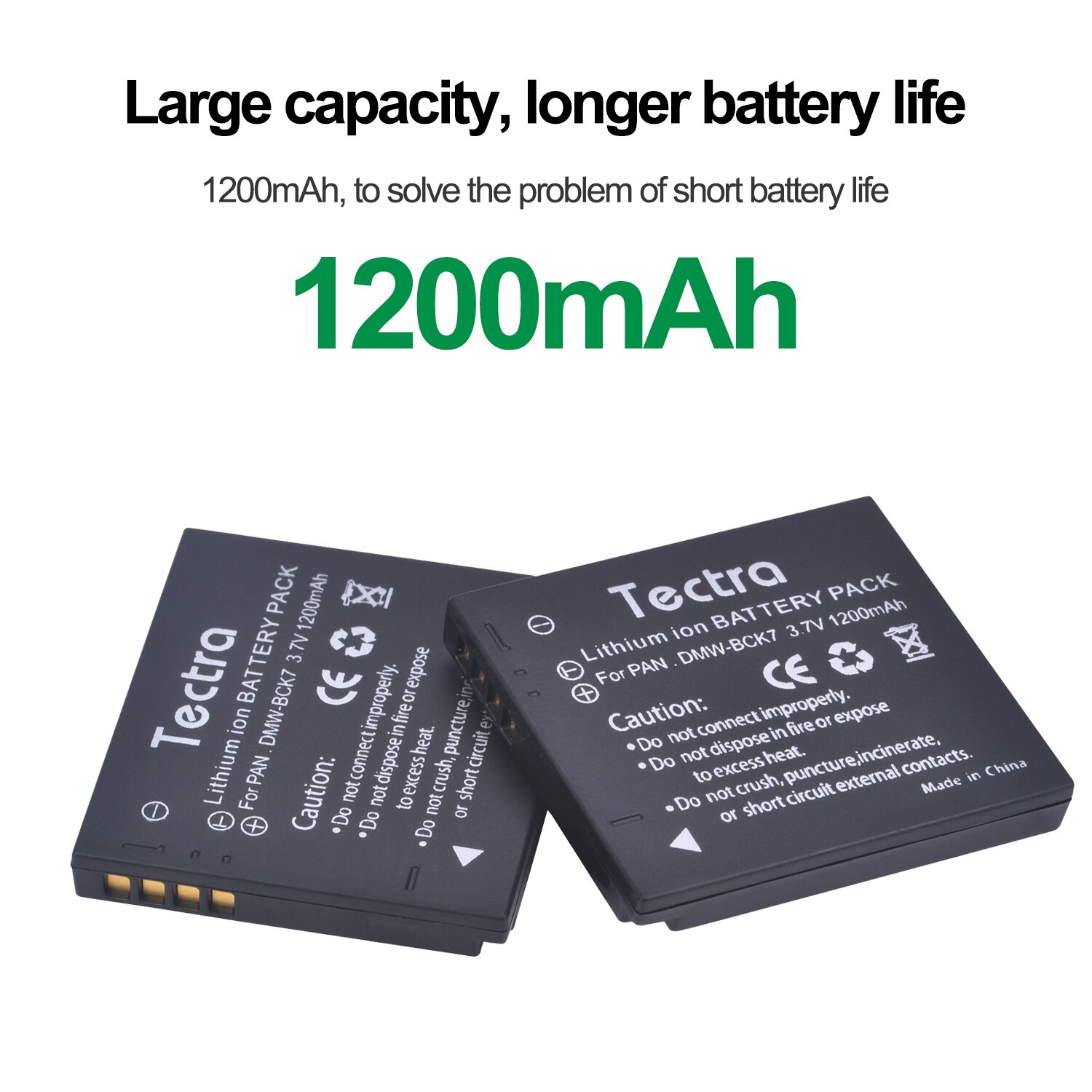 DMW-BCK7 Batterie + LED USB Chargeur pour DMW BCK7E BCK7PP NCA-YN101G Panasonic Lumix DMC-FH25 FH27 FP5 FP7 FS16 FS22 FS35 FS37 S1