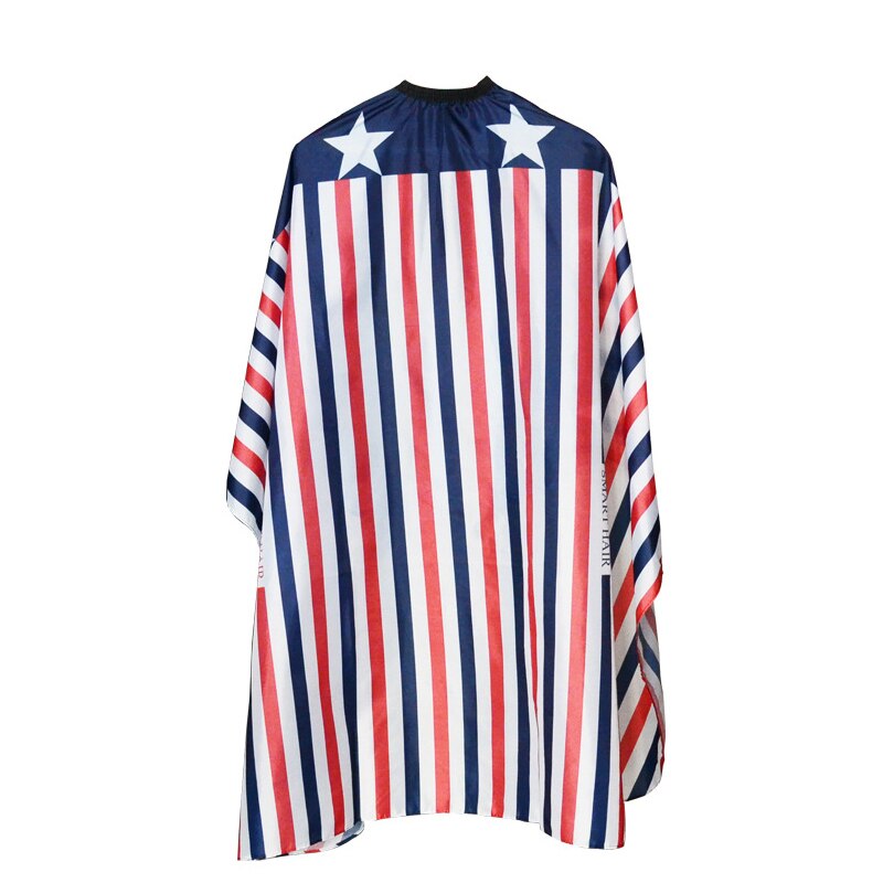 Tablier de coiffeur antistatique, Cape de coupe de cheveux, robe de coiffure, Cape de Salon de coiffure, tablier de coloration de cheveux: Stars Stripes Style